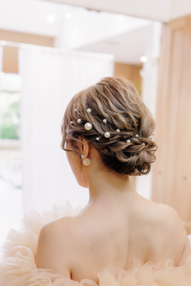 こだわりのヘアセットも