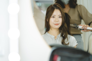 新婦ヘアチェンジ