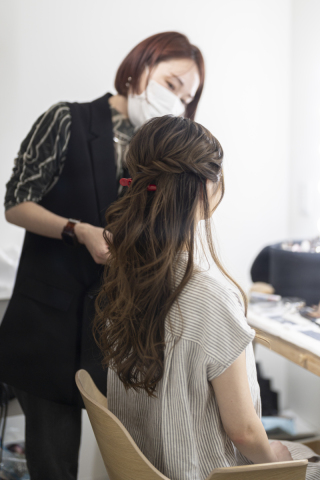 同行者ヘアセット