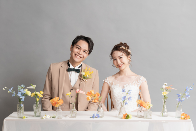 ★☆カラードレス新作入荷キャンペーン☆★洋装スタジオ撮影《新郎新婦2着目プレゼント》全データ付 134,800➡77,000円