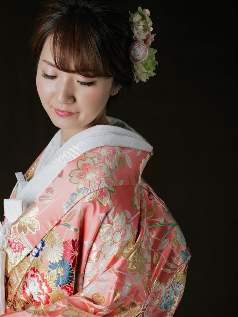 手毬花紋様(ﾋﾟﾝｸ白) 