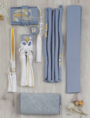 五点ｾｯﾄ 浅縹 ｱｻﾊﾅﾀﾞ