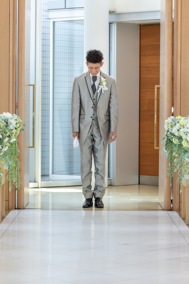 ドキドキの新郎様