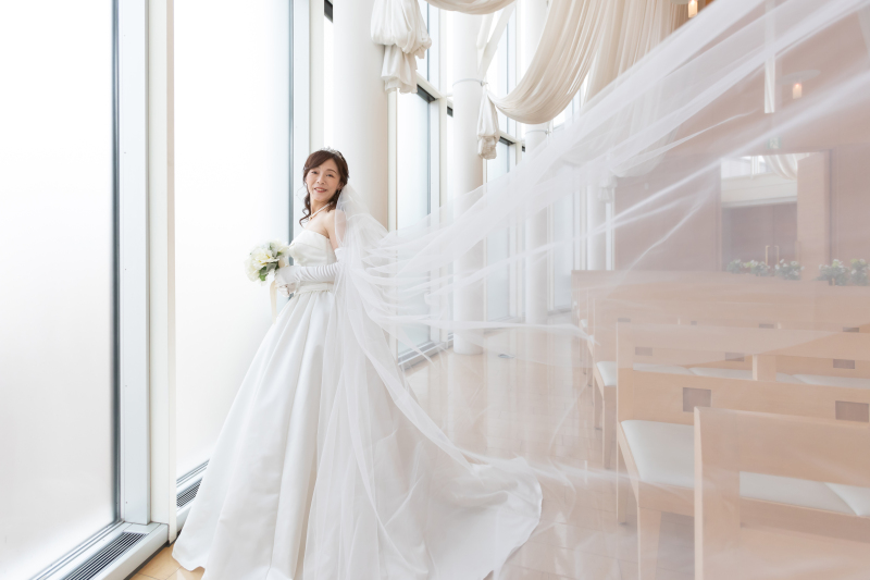 お持ち込みのベールでご自身らしさをUP!