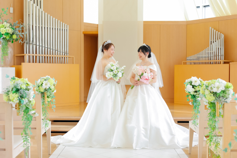 仲良し姉妹でのソロフォトウェディング♪