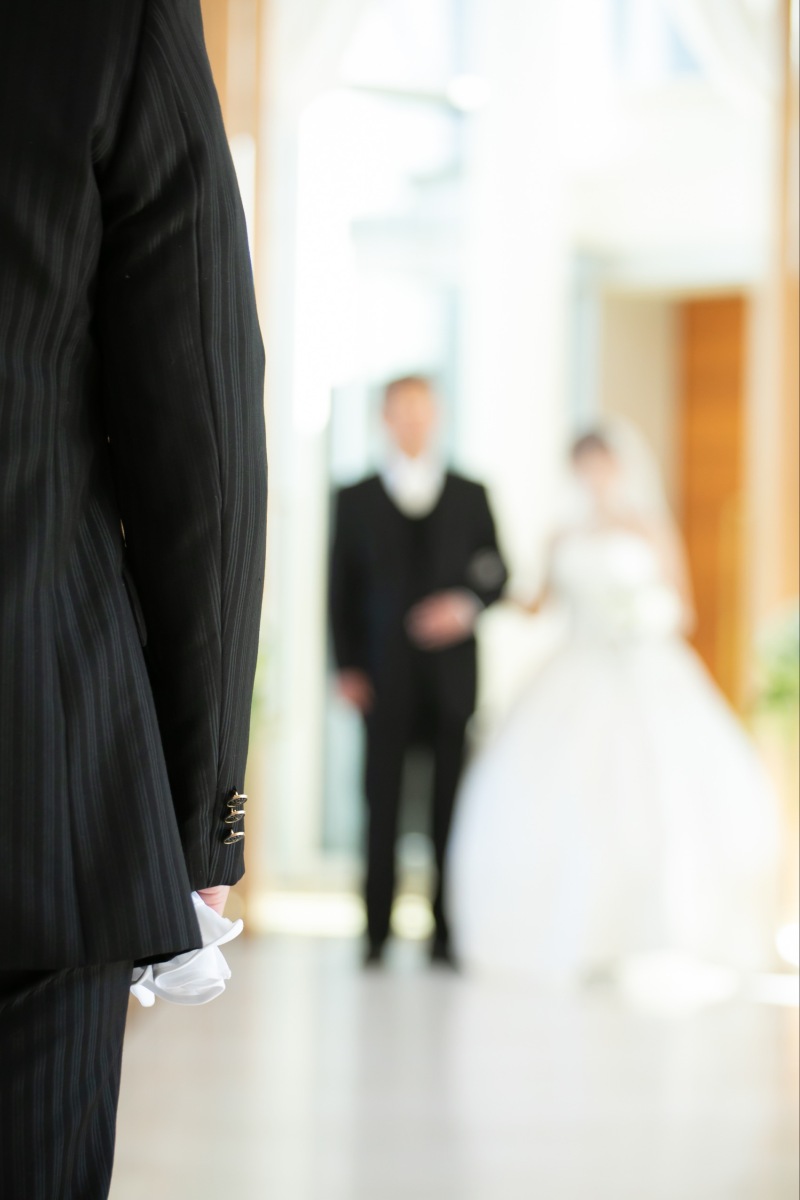 新婦様とお父様の入場