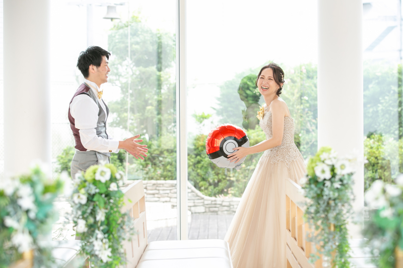 カラードレスにお着換えをして撮影!!