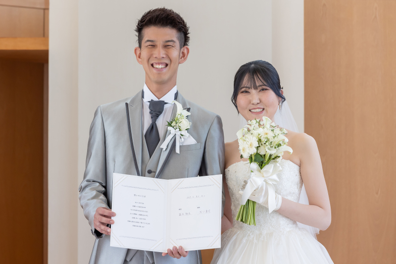 結婚証明書ご披露♪