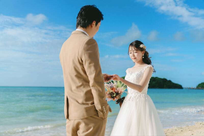 美しい晴天の下