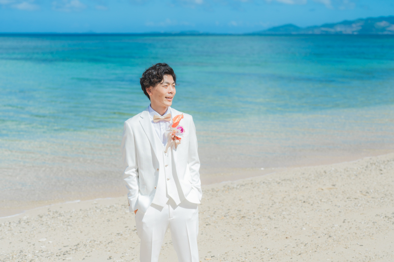次はご新郎さまのソロショット!