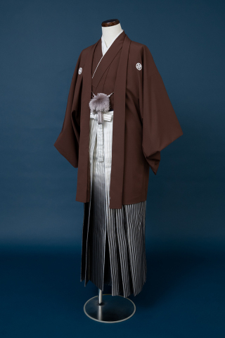 茶・紋付袴（ボカシ）