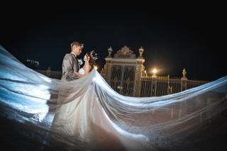 東京駅・丸の内・赤坂迎賓館を巡る洋装夜3ロケ前撮り