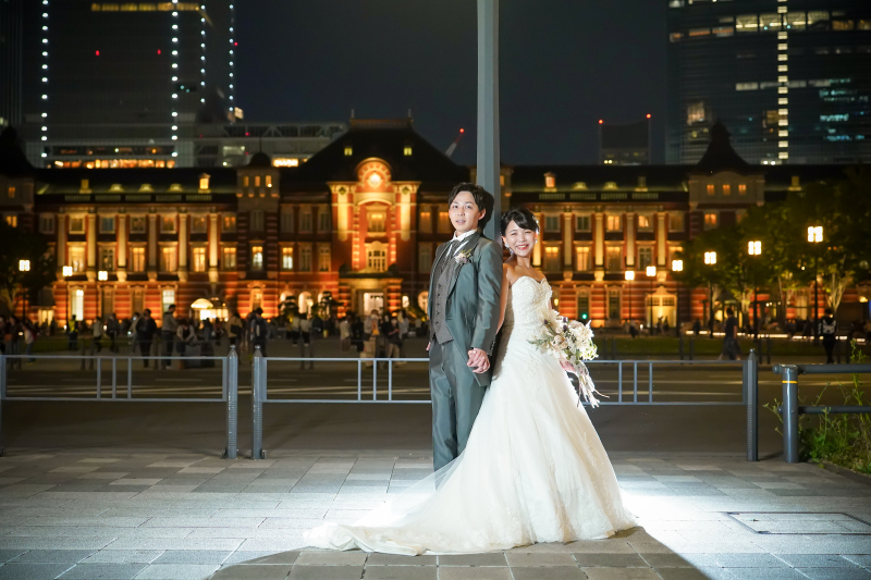 お互いを背中あわせのショット♪