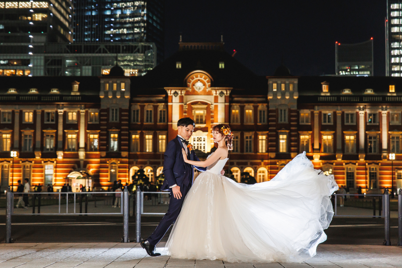 ブーケに合わせた可愛いヘッドドレスとブートニア♡