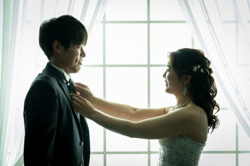 ネクタイを整えて♡