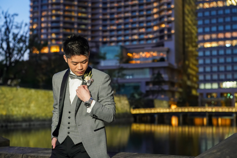 ご新郎様のソロショットも