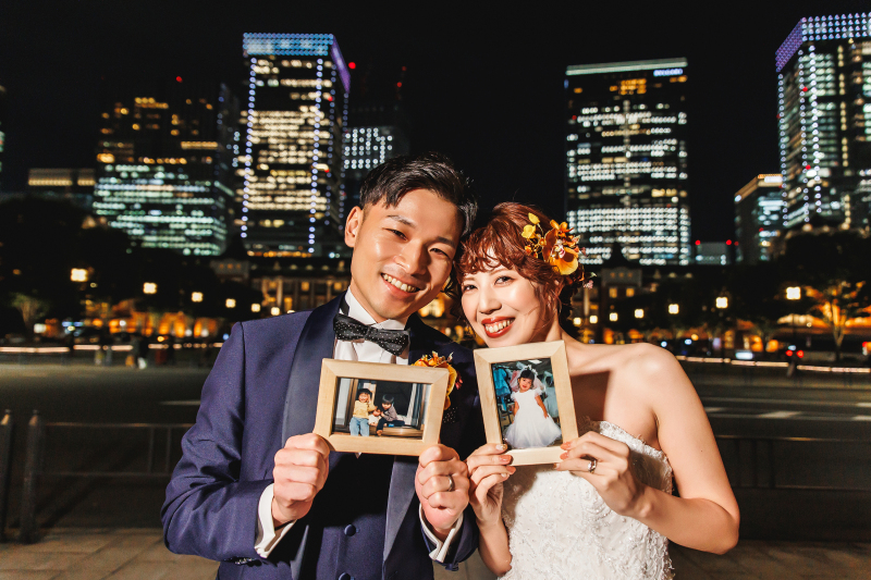 洋装でも写真を変えて♪