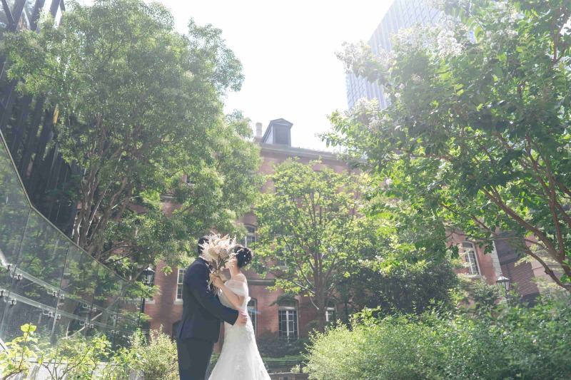 緑の中でお姫様気分