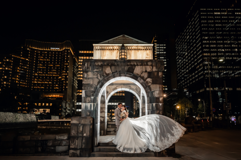 夜の東京駅×和田倉門×スタジオで、一生に一度のロマンチックフォトを