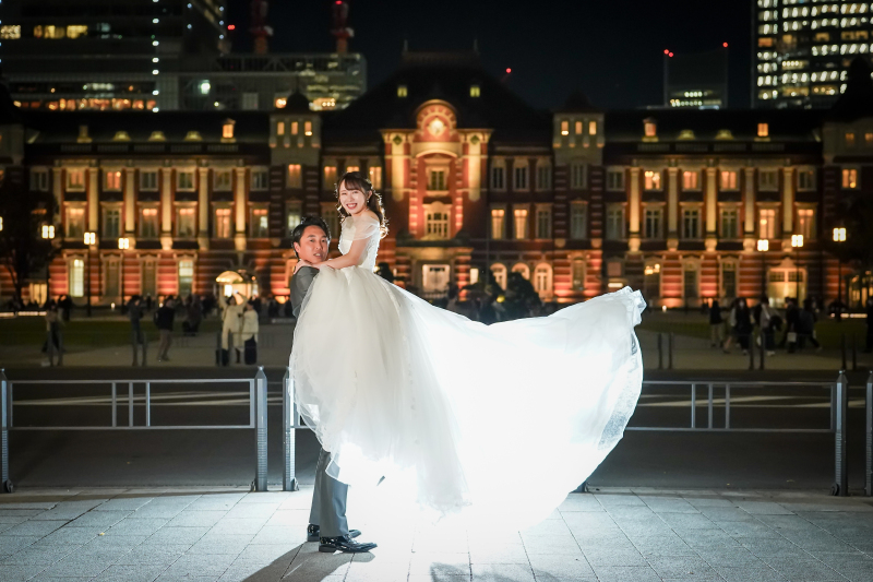 抱き上げショット