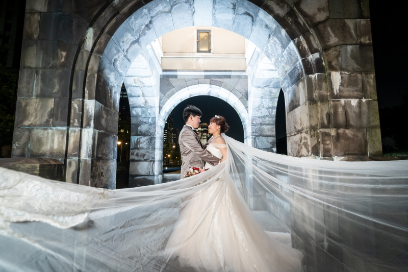 ベールの躍動感が素敵