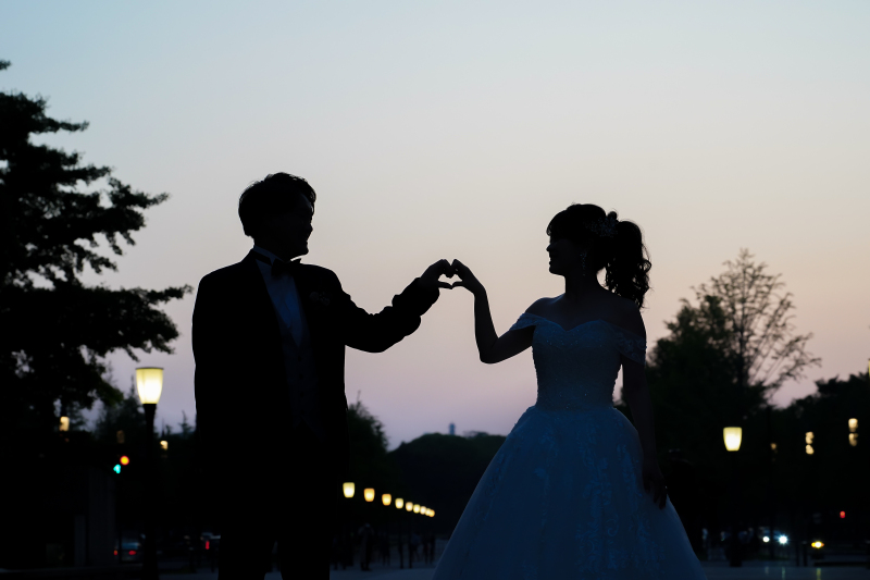 シルエットショットも季節によって