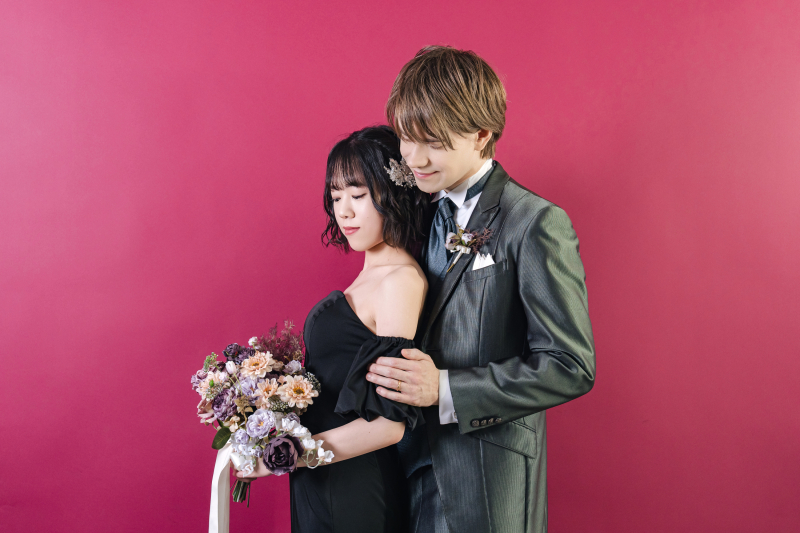 ブーケを見つめて