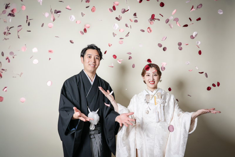 ラストはフラワーシャワー