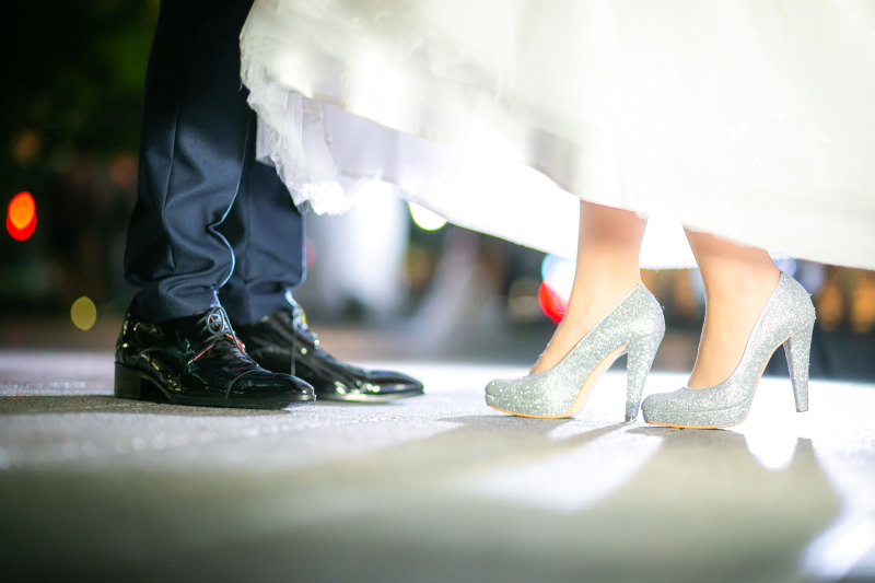 足元にクローズアップ