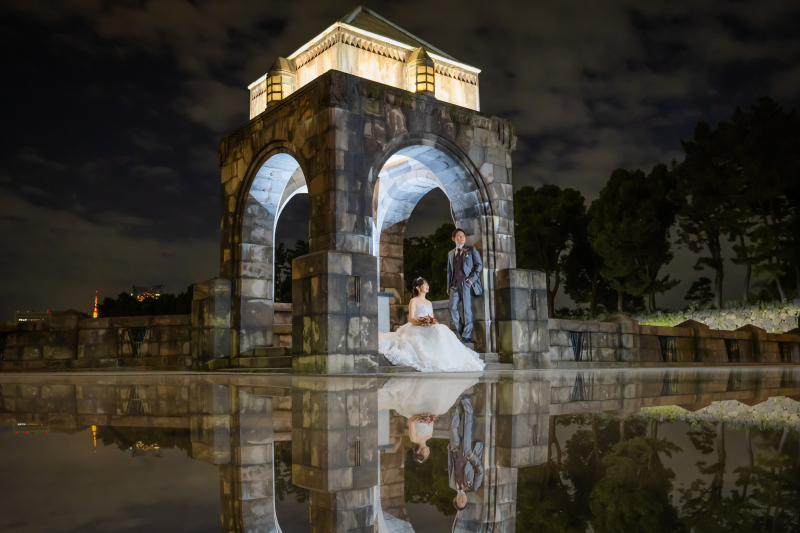 立ち位置が反射と重なる対称