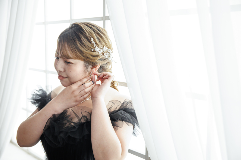 カーテン越しの花嫁時間