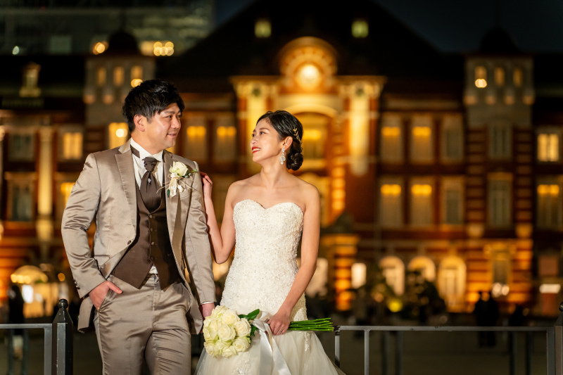 やっぱり外せない東京駅舎前!