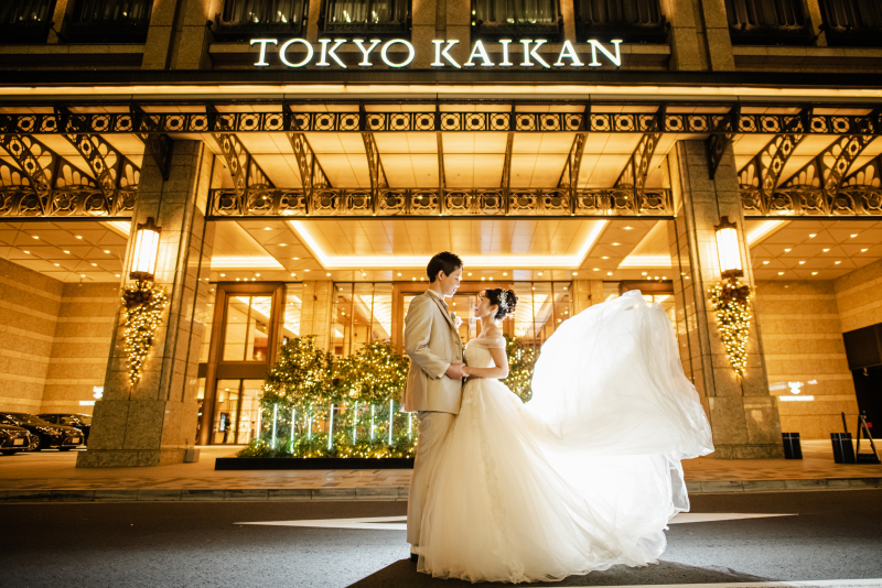 ドレスがふんわり