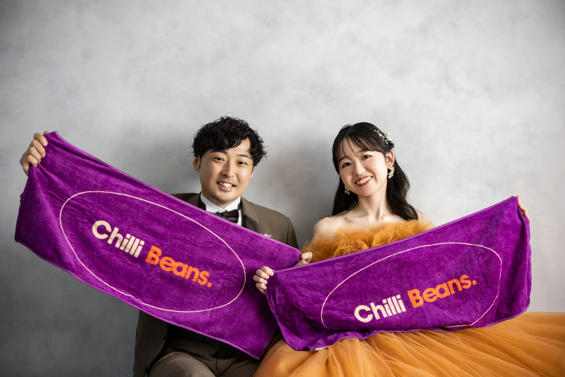 タオルを用いて…