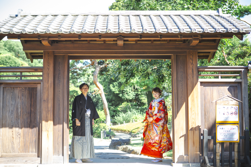 1日で和装も洋装も叶う♡肥後細川庭園&東京駅での和装+洋装撮影