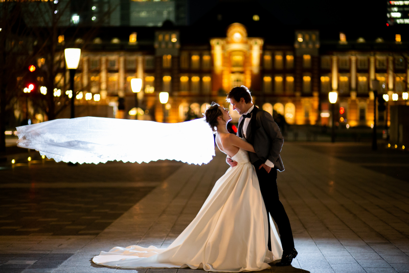 ドラマティックなベールショット