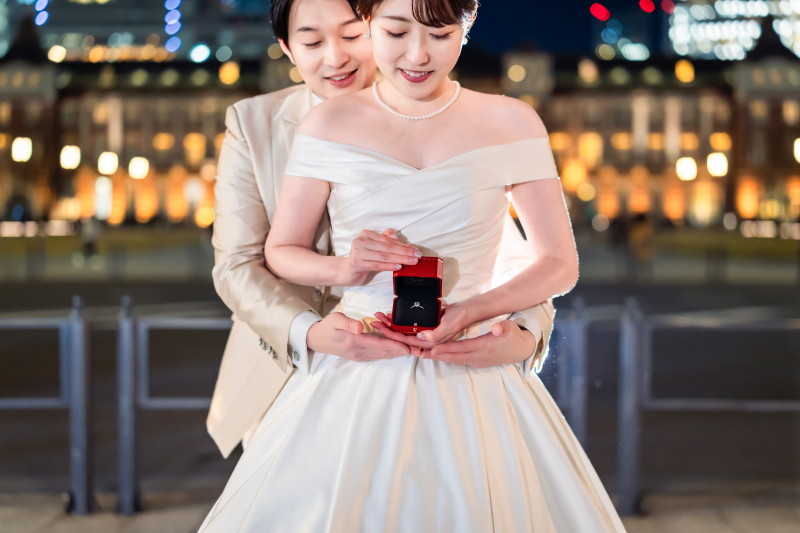 記念の指輪も写真に