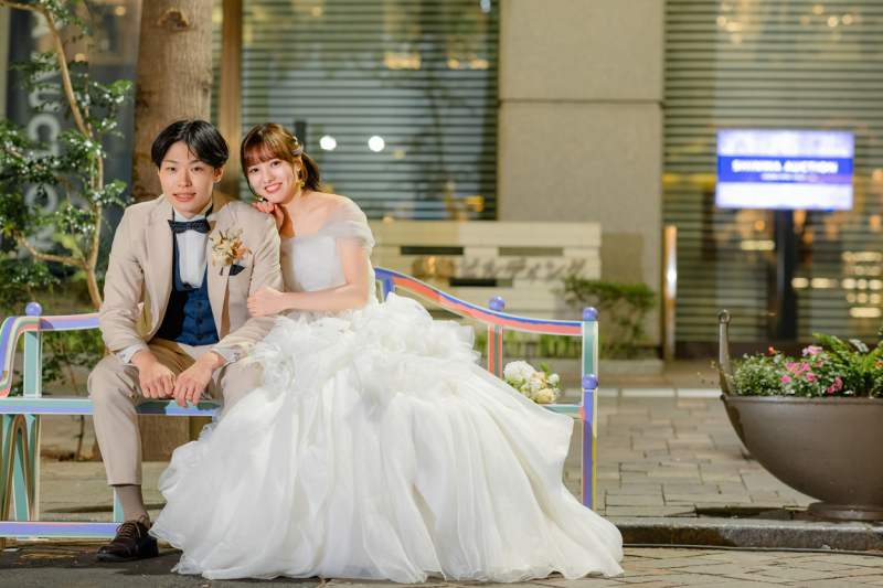 ベンチで休憩??