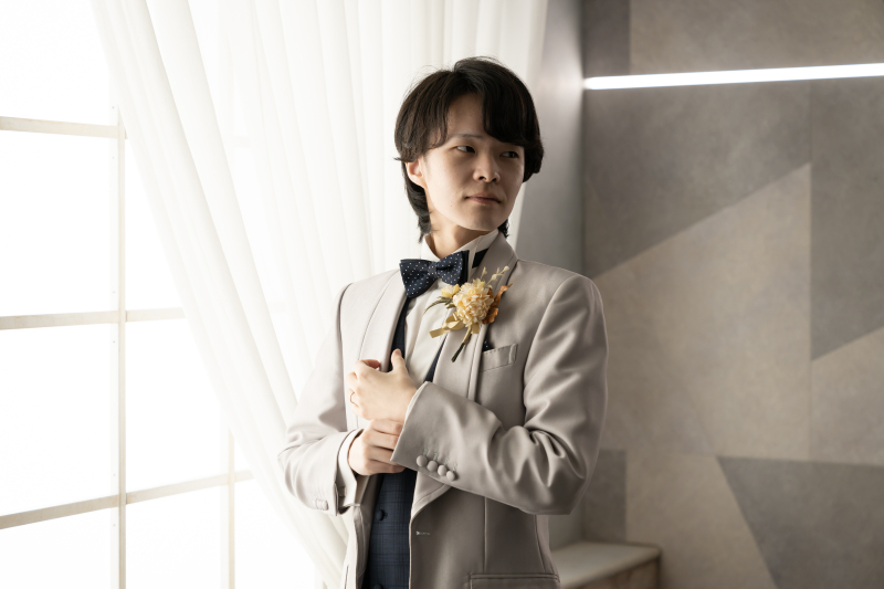 新郎さんも準備OK!