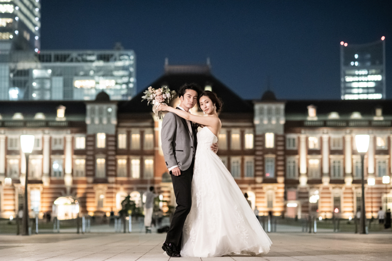 ナイトフォト 洋装3ロケーション撮影