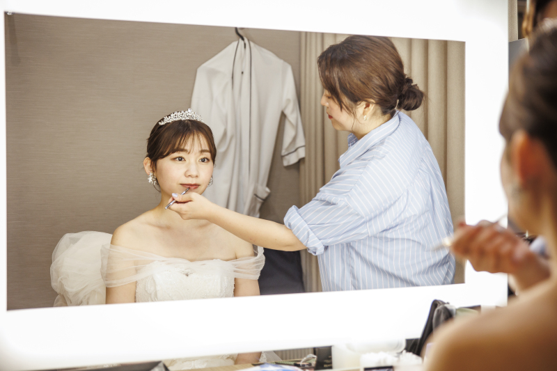 緊張のメイクスタート♡