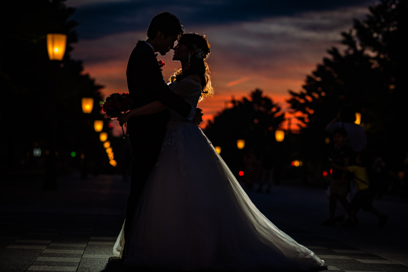 日没が遅い時期ならではの