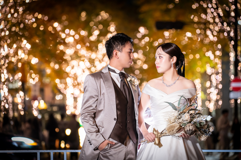 光の粒に包まれた夜