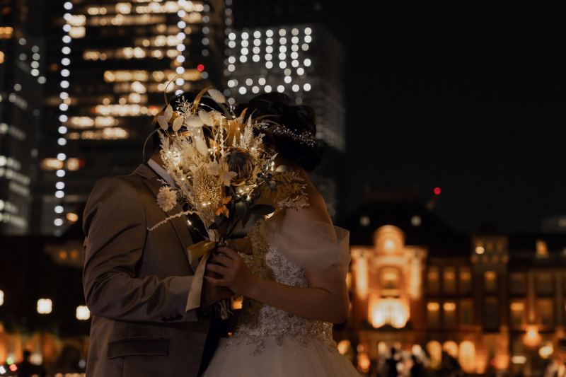 キラキラのブーケで