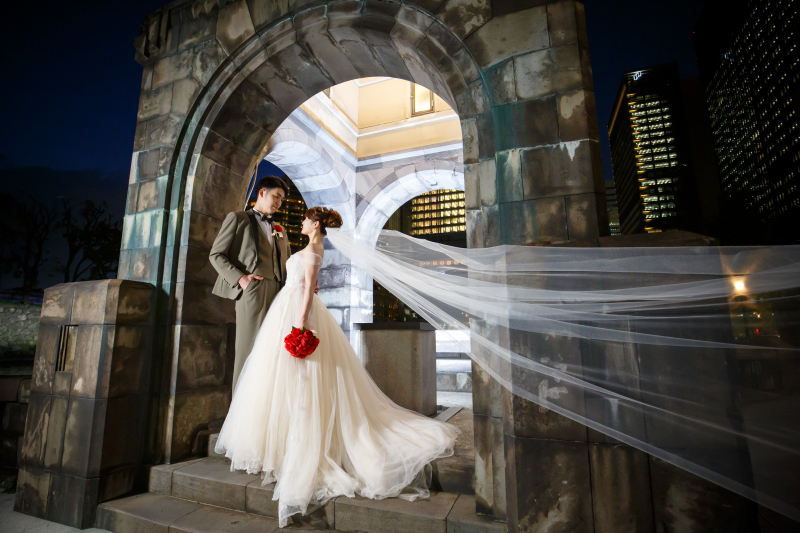 なびくロングベール♡