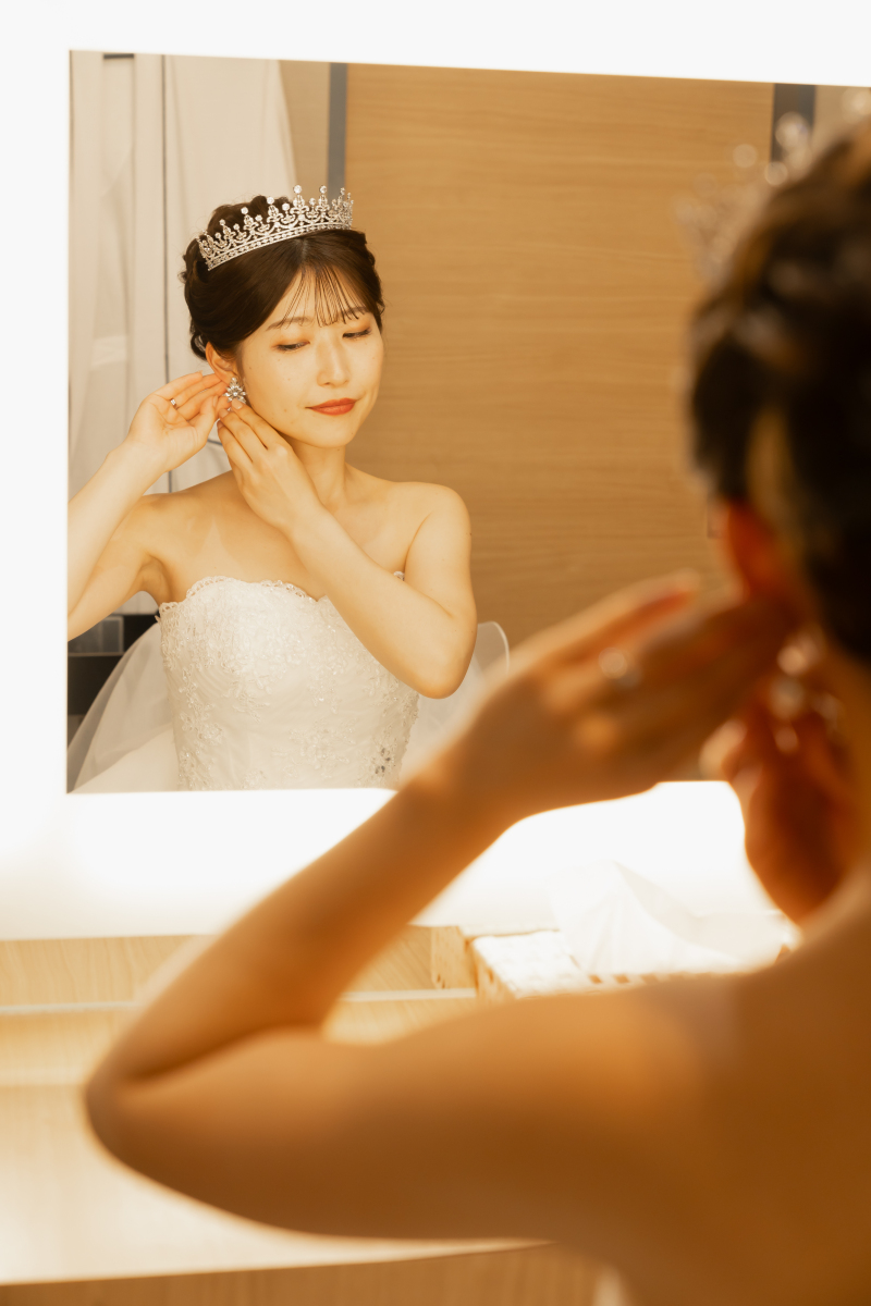 洋装ロケーションの準備中