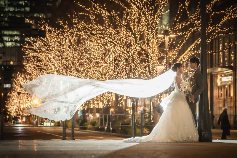 光に包まれる東京の街で。洋装3ロケ×ナイトフォトの贅沢プラン