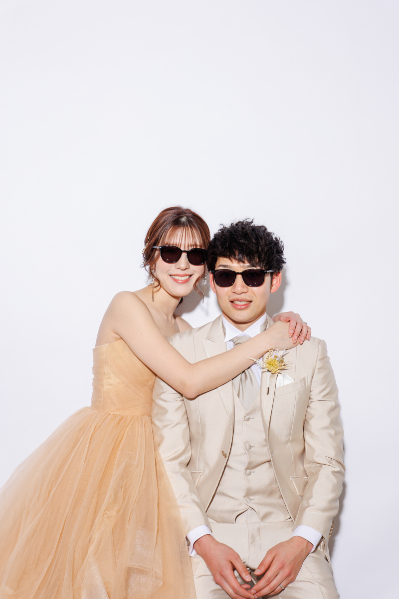 サングラスをかけて韓国風