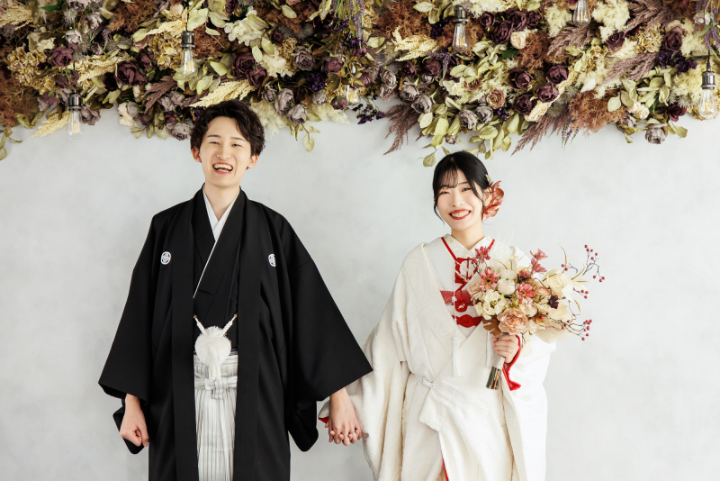 ドライフラワー×和装