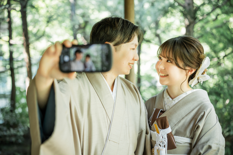 自撮りで残す和装姿